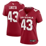 Jesse Luketa Arizona Cardinals Nike Women's Game Jersey - Cardinal