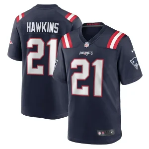 Jaylinn Hawkins New England Patriots Nike Game Jersey - Navy