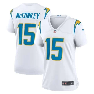 Ladd McConkey Los Angeles Chargers Nike Women's Game Jersey - White/Navy/Royal