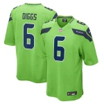 Quandre Diggs Seattle Seahawks Nike Game Jersey - Neon Green/Navy