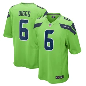 Quandre Diggs Seattle Seahawks Nike Game Jersey - Neon Green/Navy