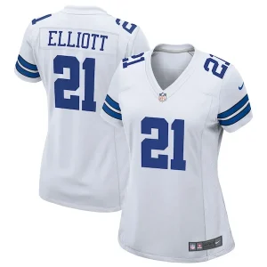 Ezekiel Elliott Dallas Cowboys Nike Women's Team Game Jersey - White/Navy