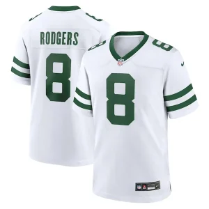 Aaron Rodgers New York Jets Nike Game Jersey - Legacy White/Black/Green