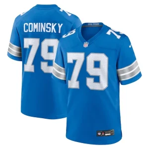 John Cominsky Detroit Lions Nike Team Game Jersey - Blue