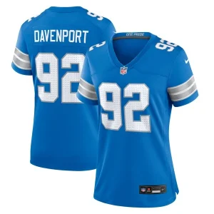 Marcus Davenport Detroit Lions Nike Women's Team Game Jersey - Blue