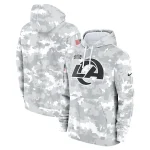 Los Angeles Rams Nike 2024 Salute to Service Club Fleece Pullover Hoodie - Arctic Camo