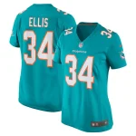 Tino Ellis Miami Dolphins Nike Women's Home Game Player Jersey - Aqua