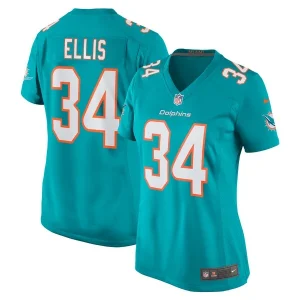 Tino Ellis Miami Dolphins Nike Women's Home Game Player Jersey - Aqua