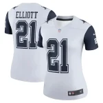 Ezekiel Elliott Dallas Cowboys Nike Women's Color Rush Legend Player Jersey - White