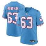 Mike Munchak Tennessee Titans Nike Oilers Throwback Retired Player Game Jersey - Light Blue