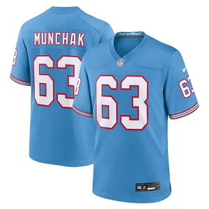 Mike Munchak Tennessee Titans Nike Oilers Throwback Retired Player Game Jersey - Light Blue