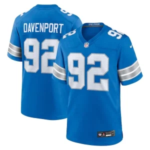 Marcus Davenport Detroit Lions Nike Team Game Jersey - Blue