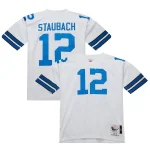 Roger Staubach Dallas Cowboys 1975 Authentic Throwback Retired Player Jersey - White/Royal