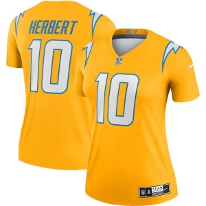Justin Herbert Los Angeles Chargers Nike Women's Inverted Legend Jersey - Gold