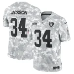 Bo Jackson Las Vegas Raiders Nike 2024 Salute to Service Retired Player Limited Jersey - Arctic Camo