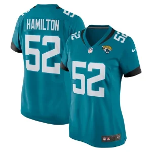 DaVon Hamilton Jacksonville Jaguars Nike Women's Game Jersey - Teal/Black