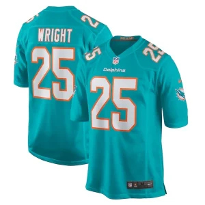 Jaylen Wright Miami Dolphins Nike Game Jersey - Aqua
