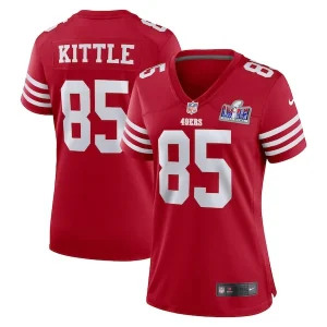George Kittle San Francisco 49ers Nike Women's Super Bowl LVIII Game Jersey - Scarlet