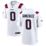 Christian Gonzalez New England Patriots Nike Team Game Jersey - White