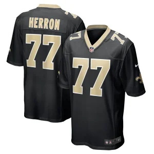 Justin Herron New Orleans Saints Nike Game Jersey - Black