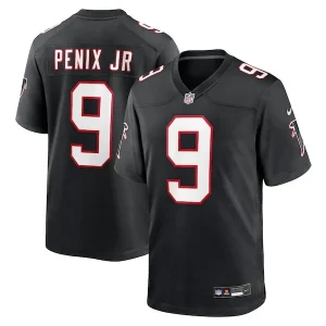 Michael Penix Jr. Atlanta Falcons Nike Throwback Game Jersey - Black/Red/White
