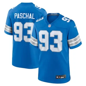 Josh Paschal Detroit Lions Nike Team Game Jersey - Blue