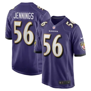 Deion Jennings Baltimore Ravens Nike Team Game Jersey - Purple