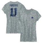 Micah Parsons Dallas Cowboys Girls Youth Sequin Player Name & Number V-Neck Dress - Silver