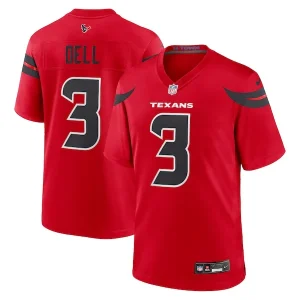 Tank Dell Houston Texans Nike Alternate Game Jersey - Red/White/Navy