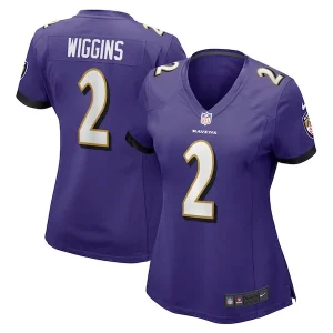 Nate Wiggins Baltimore Ravens Nike Women's Game Jersey - Purple
