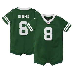 Aaron Rodgers New York Jets Nike Newborn & Infant Game Romper Jersey - Legacy Green