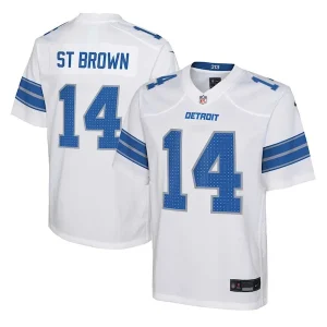 Amon-Ra St. Brown Detroit Lions Nike Youth Player Game Jersey - White