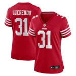 Isaac Guerendo San Francisco 49ers Nike Women's Game Jersey - Scarlet