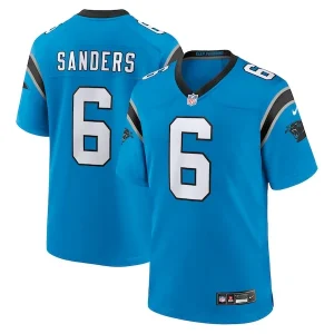 Miles Sanders Carolina Panthers Nike Team Game Jersey - Blue/Black