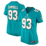 Calais Campbell Miami Dolphins Nike Women's Game Jersey - Aqua