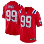 Keion White New England Patriots Nike Alternate Team Game Jersey - Red/Navy/White