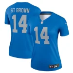 Amon-Ra St. Brown Detroit Lions Nike Women's Alternate Legend Player Performance Top - Blue