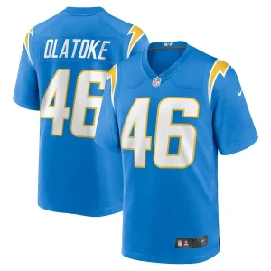 Praise Olatoke Los Angeles Chargers Nike Team Game Jersey - Powder Blue