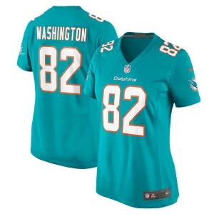 Tahj Washington Miami Dolphins Nike Women's Game Jersey - Aqua