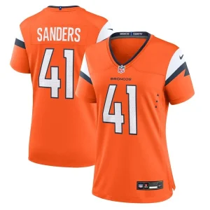 Drew Sanders Denver Broncos Nike Women's Team Game Jersey - Orange