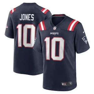 Mac Jones New England Patriots Nike Team Game Jersey - Navy/White