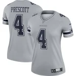 Dak Prescott Dallas Cowboys Nike Women's Inverted Legend Jersey - Gray