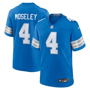Emmanuel Moseley Detroit Lions Nike Team Game Jersey - Blue