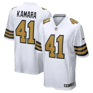 Alvin Kamara New Orleans Saints Nike Alternate Game Jersey - White/Black