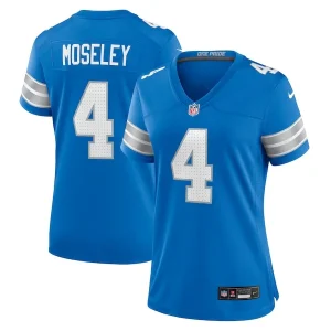 Emmanuel Moseley Detroit Lions Nike Women's Team Game Jersey - Blue
