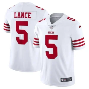 Trey Lance San Francisco 49ers Nike Vapor Limited Jersey - White/Red/Scarlet