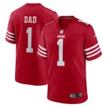 Number 1 Dad San Francisco 49ers Nike Game Jersey - Scarlet