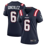Christian Gonzalez New England Patriots Nike Women's Team Game Jersey - Navy/Red/White