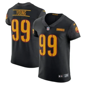Chase Young Washington Commanders Nike Alternate Vapor Elite Jersey - Black/Burgundy/White