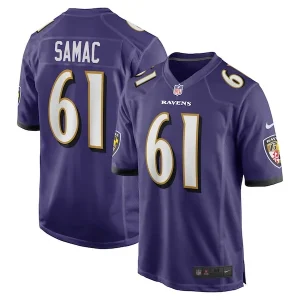Nick Samac Baltimore Ravens Nike Team Game Jersey - Purple